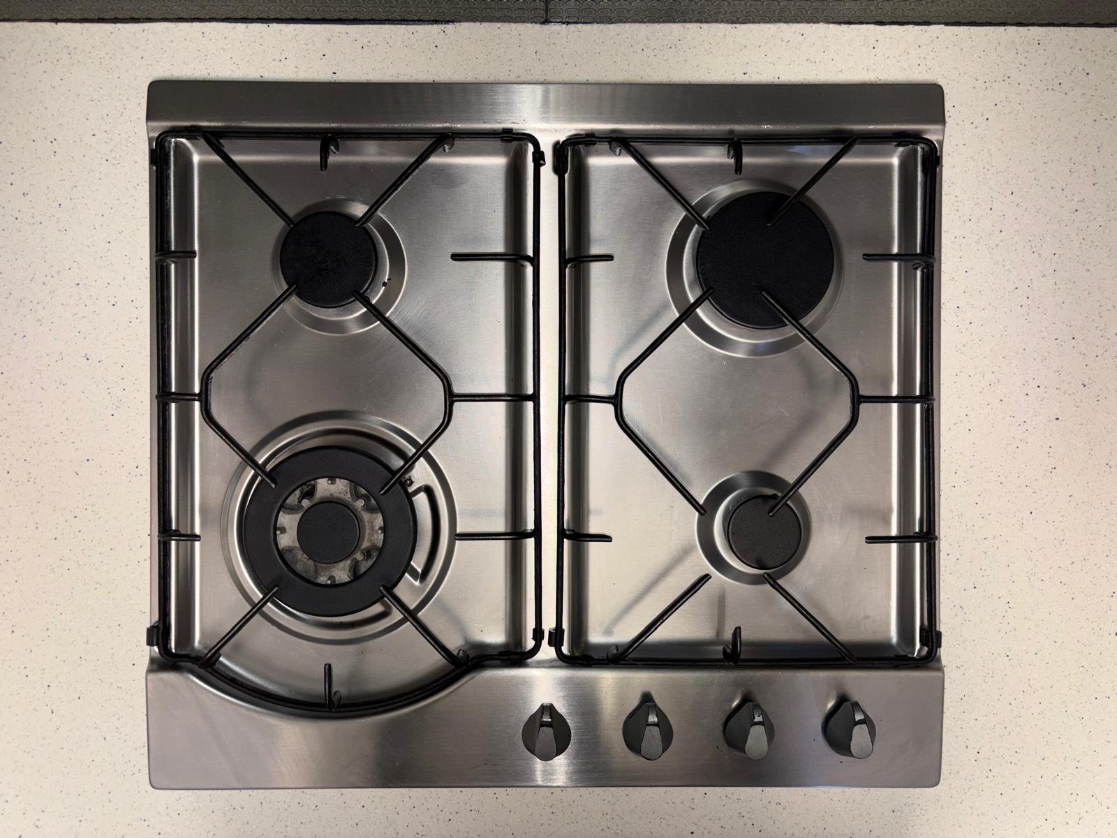 Cooktop close up after cleaning